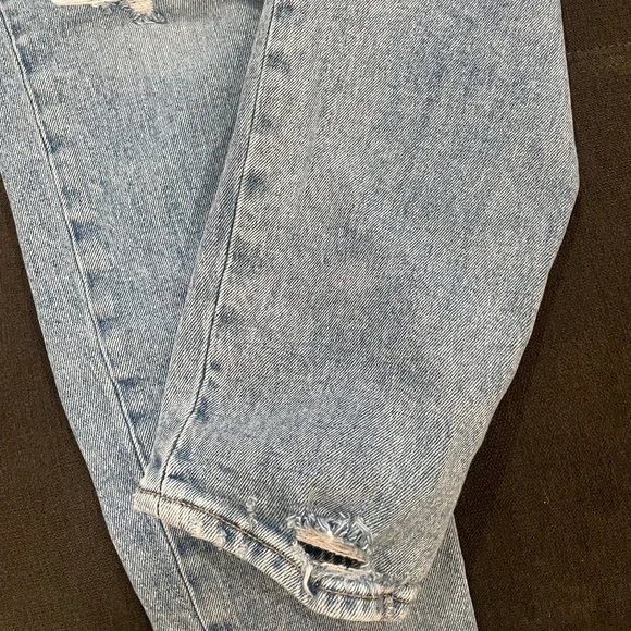 Old Navy button up distressed size 0 high rise straight leg - Picture 7 of 9